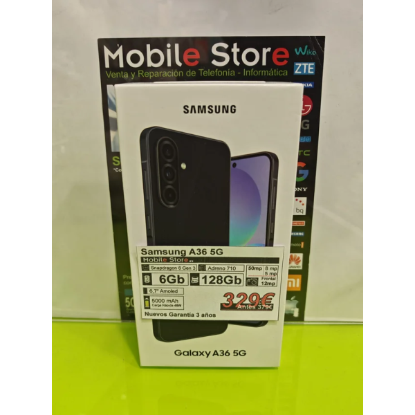 SAMSUNG A36 5G 6GB/128GB Negro
