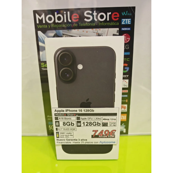 iPhone 16 128GB Negro